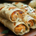 Käse-Knoblauch-Hühnchen-Wraps