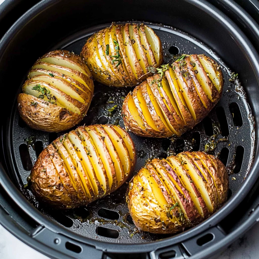 Air Fryer Hasselback Potatoes