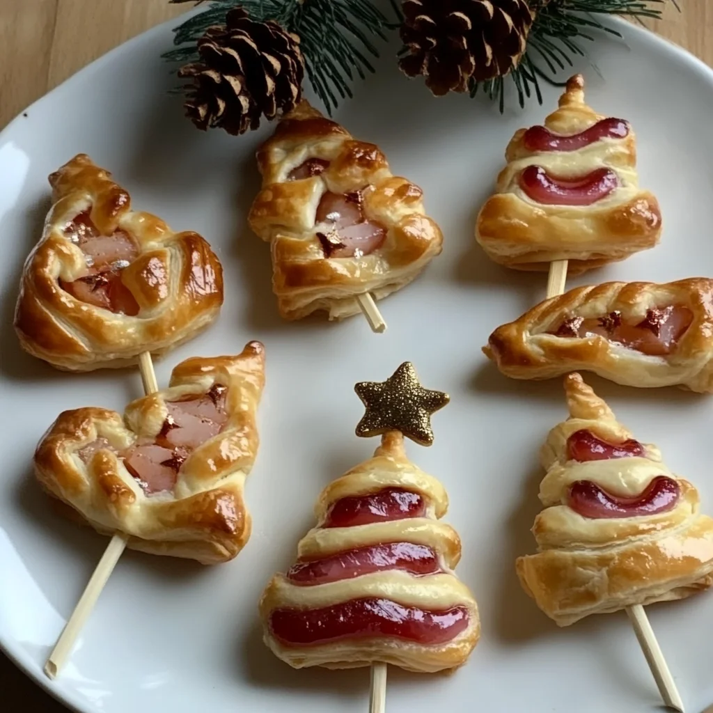 Blätterteig Weihnachtsspieße