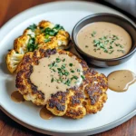 Blumenkohlsteak mit Pfefferrahmsauce