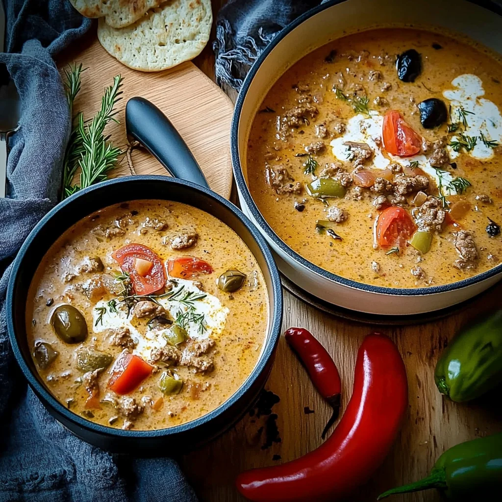 Gyrossuppe Rezept für die Party oder Familie