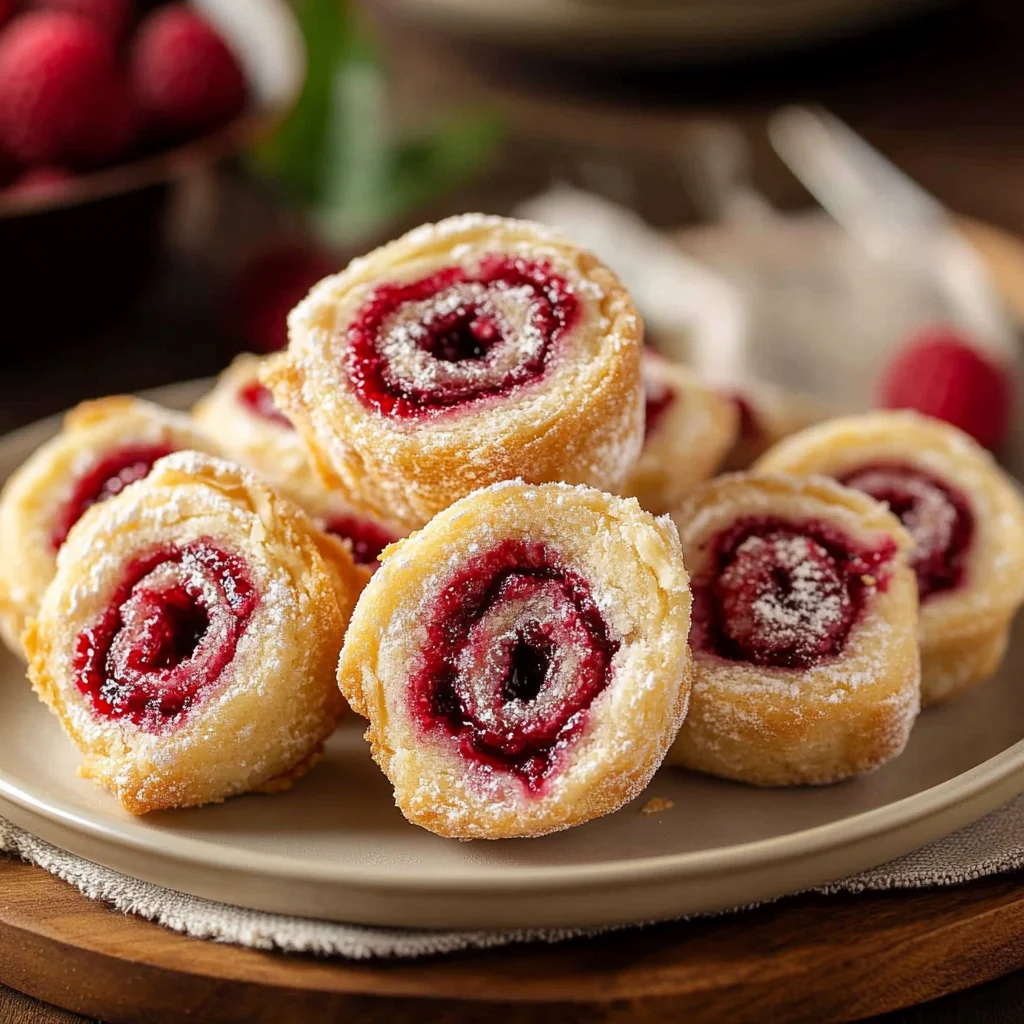 Himbeer-Mürbteig-Röllchen