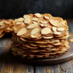 Spekulatiusblätter mit gehobelten Mandeln